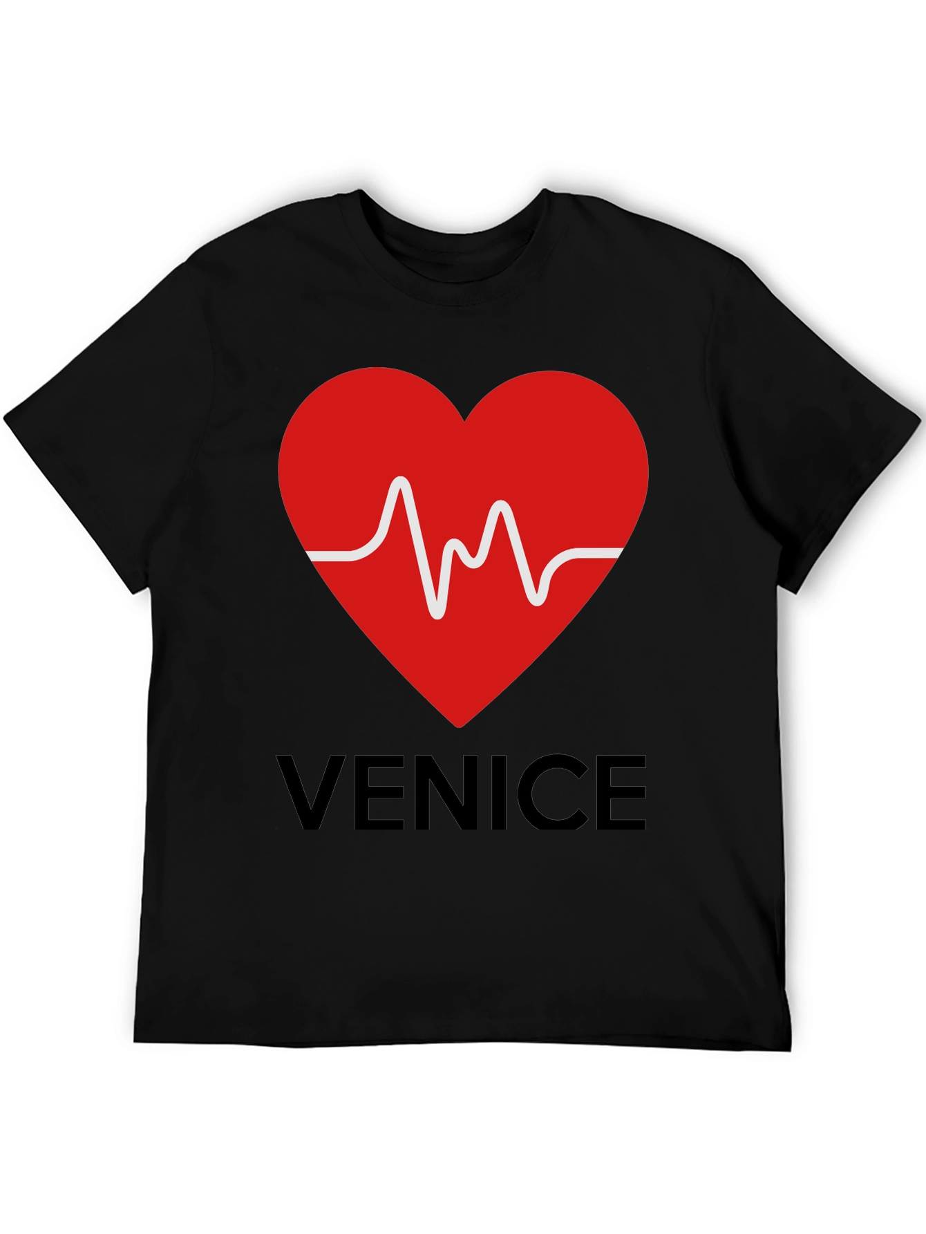 Venice Heartbeat Graphic Tee - Trendy Casual Style