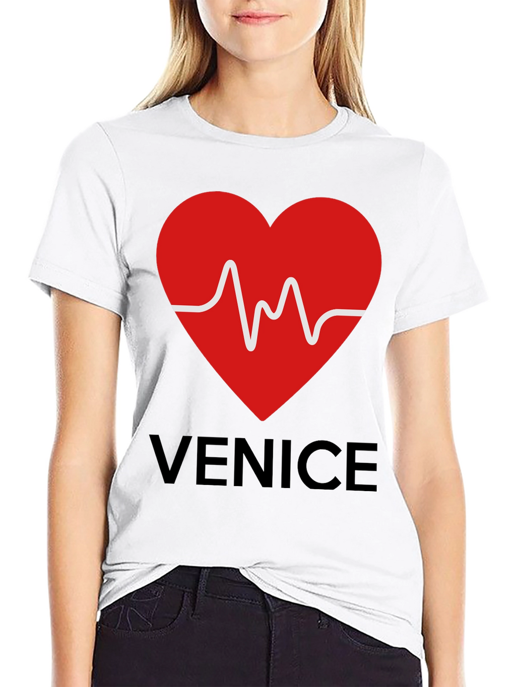 Venice Heartbeat Graphic Tee - Trendy Casual Style
