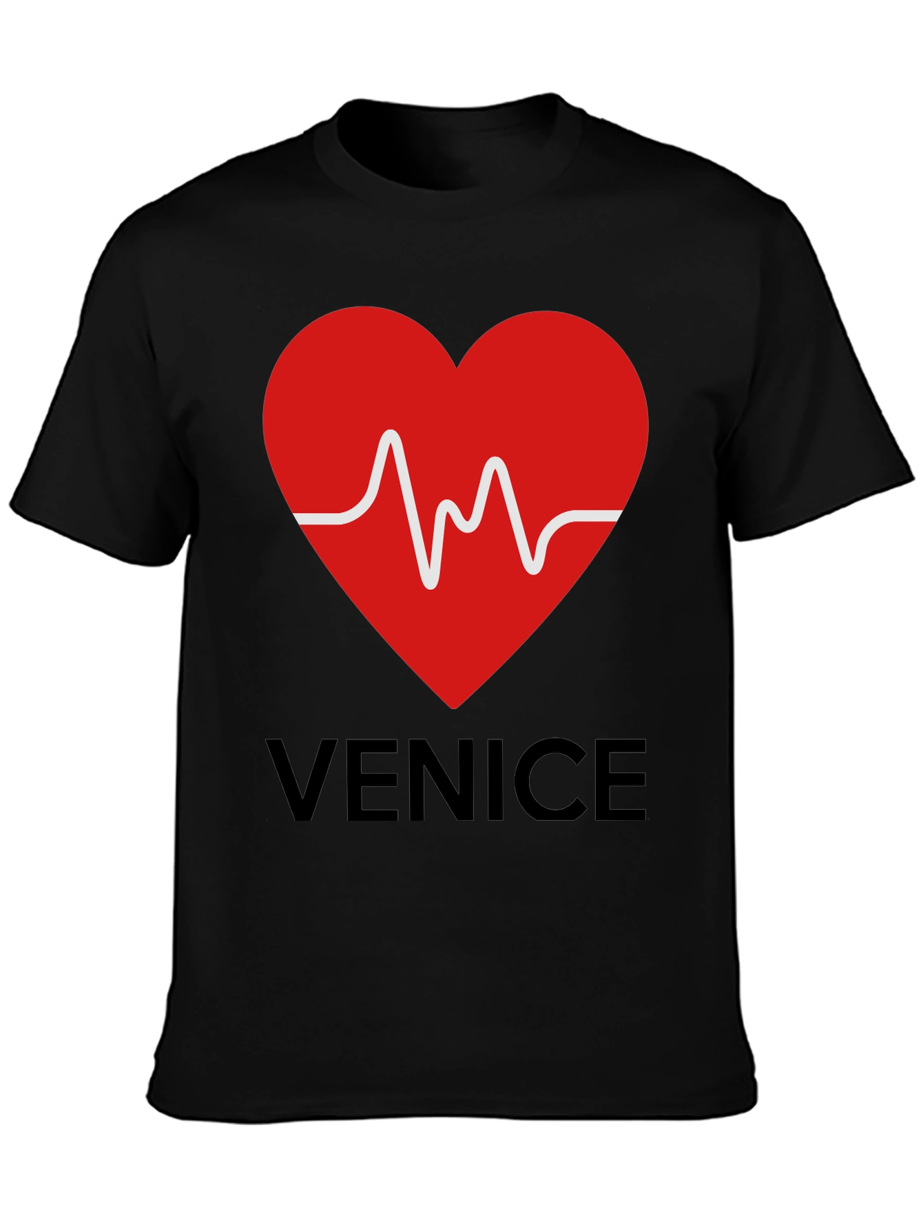 Venice Heartbeat Graphic Tee - Trendy Casual Style