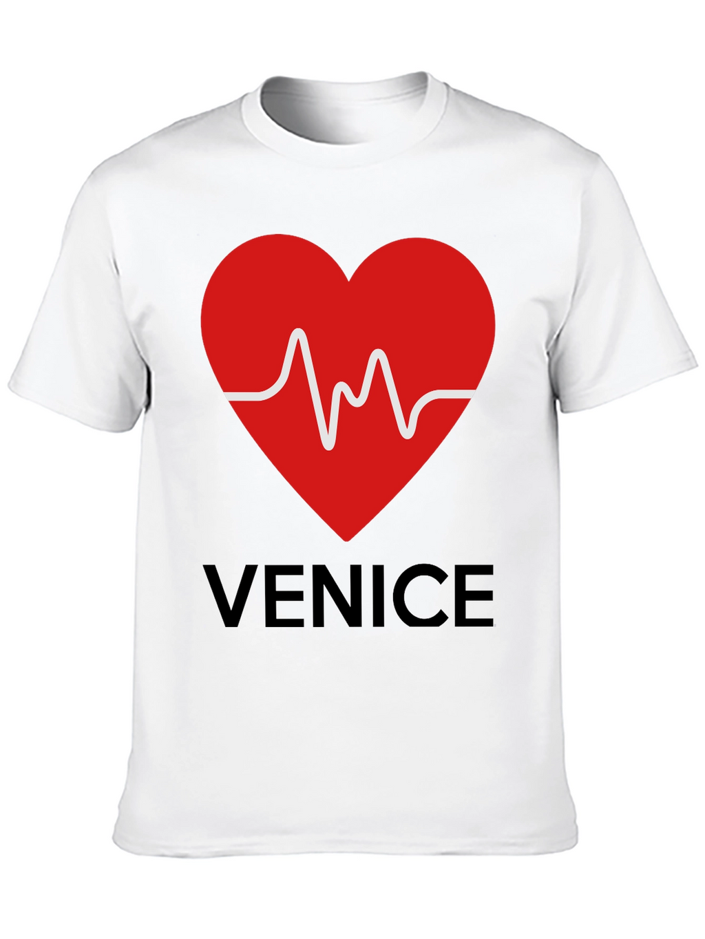Venice Heartbeat Graphic Tee - Trendy Casual Style