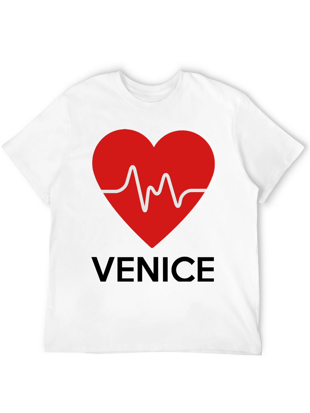 Venice Heartbeat Graphic Tee - Trendy Casual Style