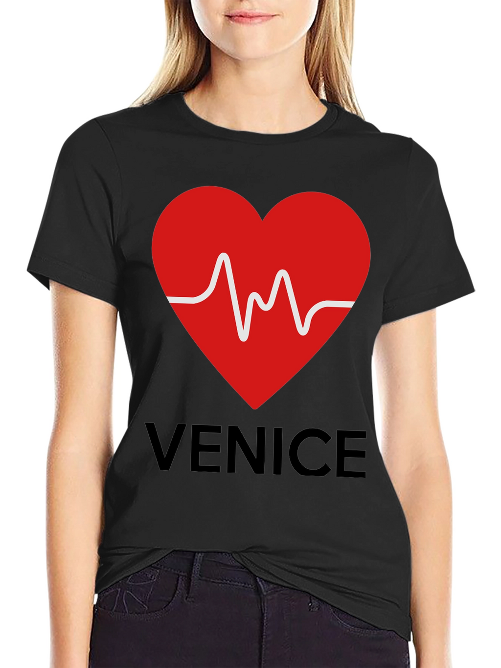 Venice Heartbeat Graphic Tee - Trendy Casual Style