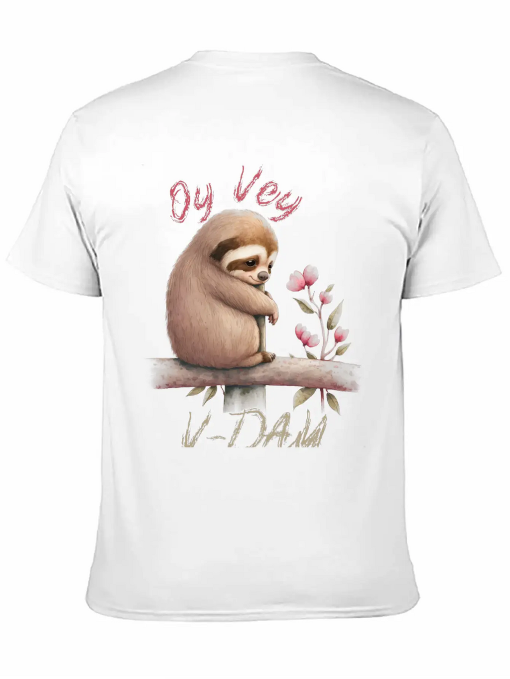 Oy Vey V-day Sloth Unisex Casual T-Shirt – Clean Design For Daily Comfort