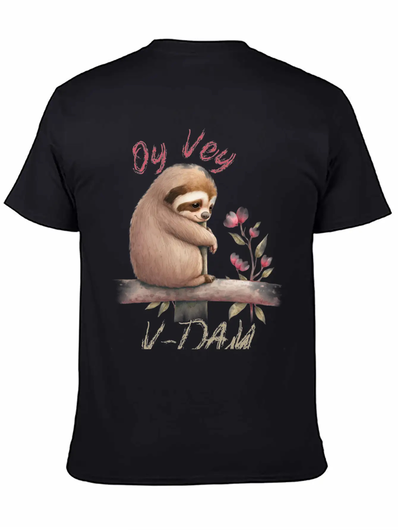 Oy Vey V-day Sloth Unisex Casual T-Shirt – Clean Design For Daily Comfort