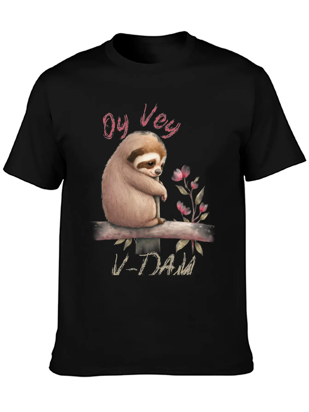 Oy Vey V-day Sloth Unisex Casual T-Shirt – Clean Design For Daily Comfort