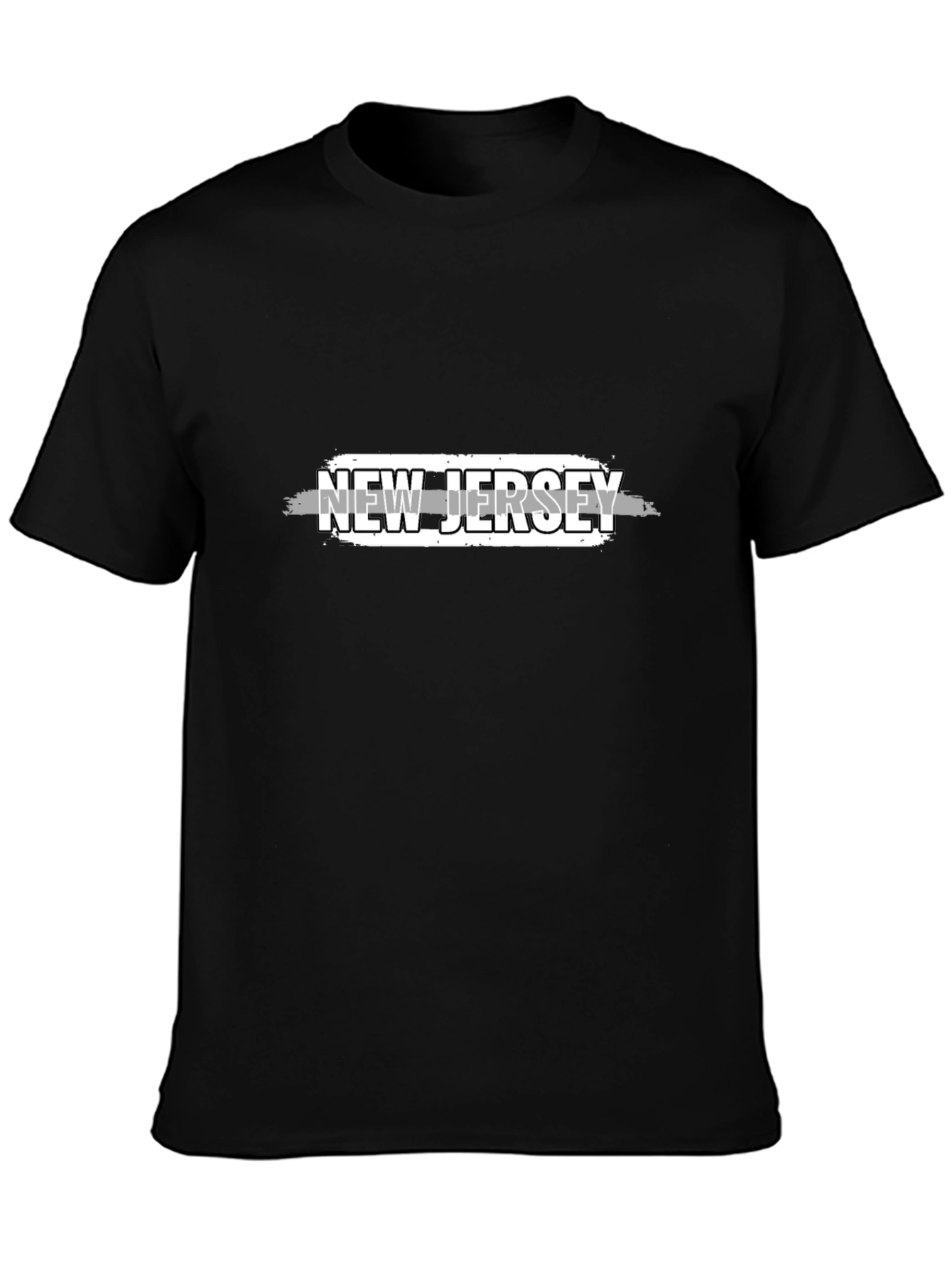 New Jersey Graphic T-Shirt - Black Cotton Tee