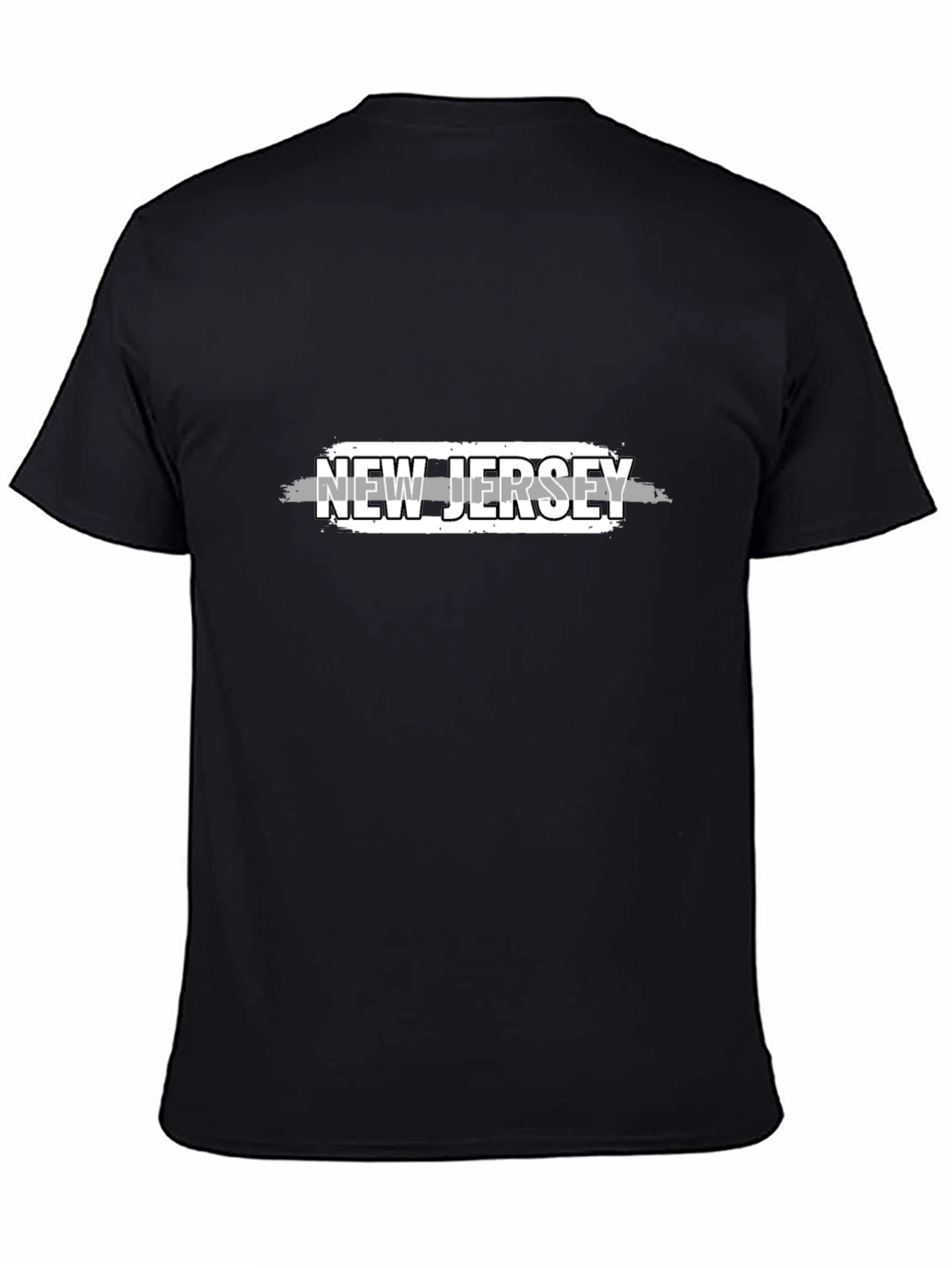 New Jersey Graphic T-Shirt - Black Cotton Tee