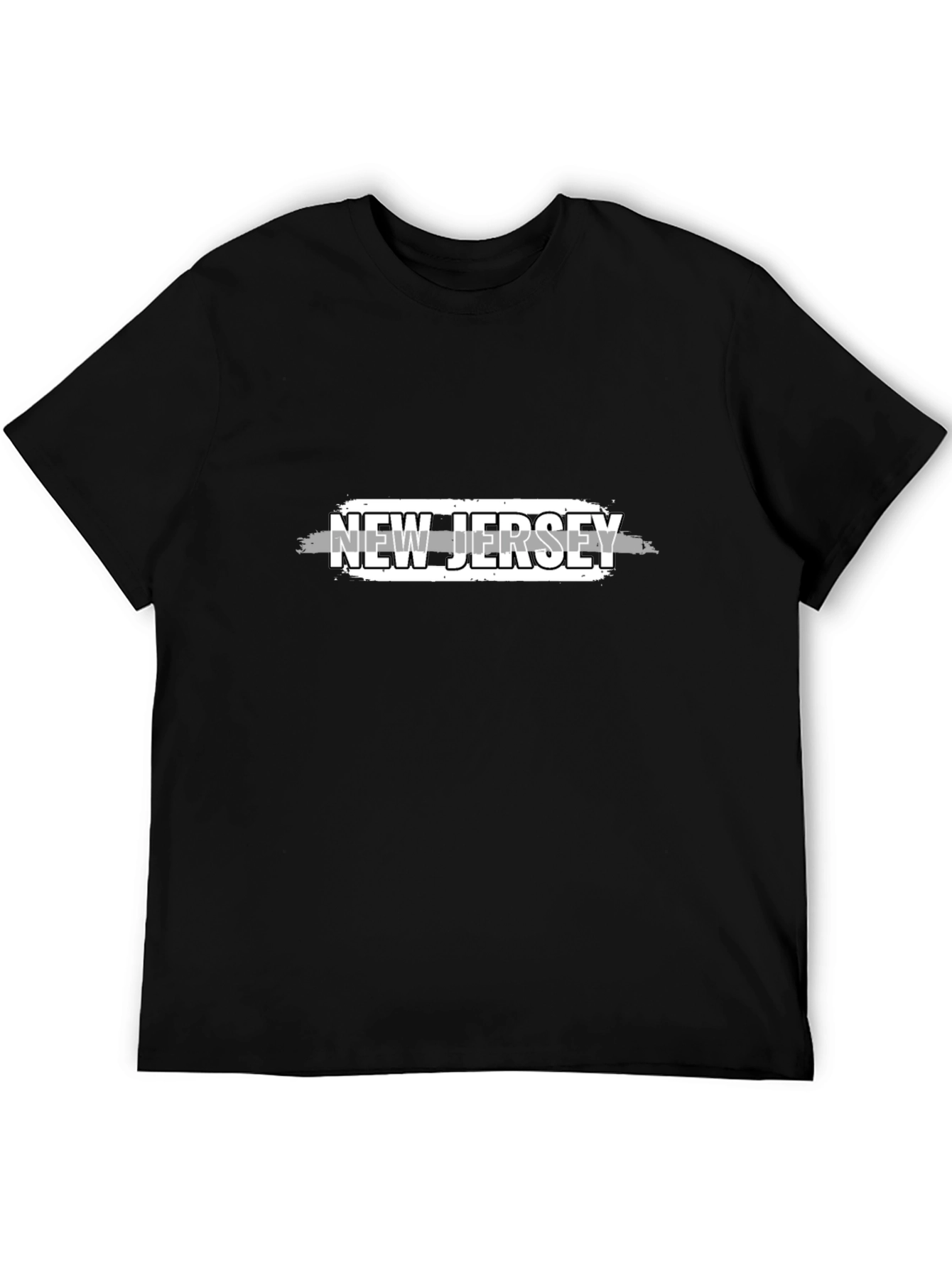 New Jersey Graphic T-Shirt - Black Cotton Tee