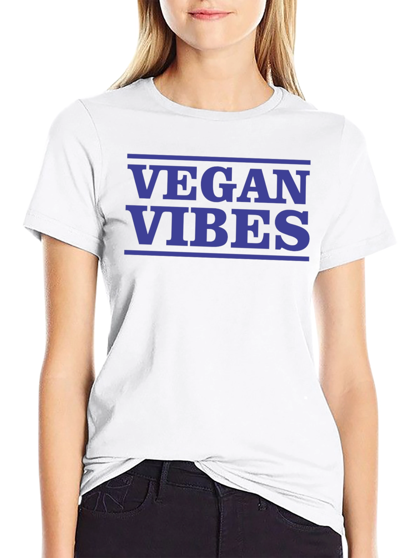 Vegan Vibes Black Graphic T-Shirt