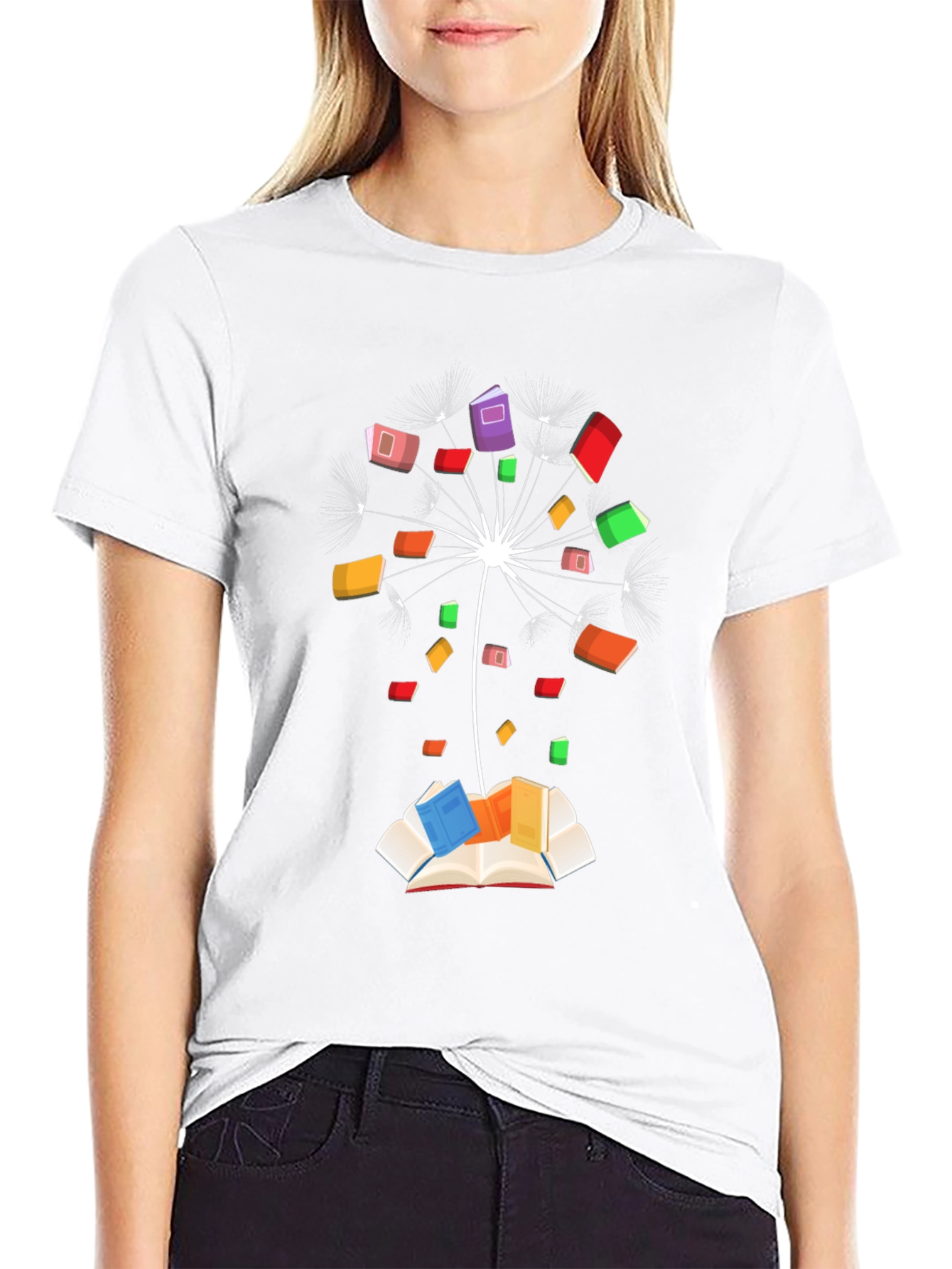 Dandelion Book Black T-Shirt