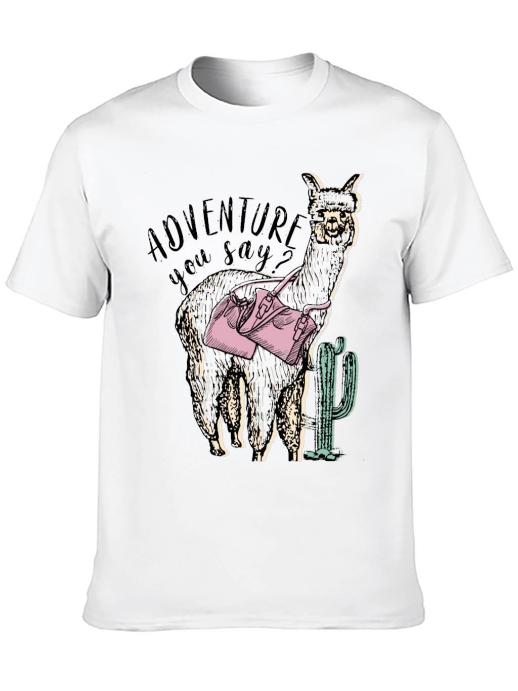 Adventure Alpaca Graphic Tee - Novelty Design