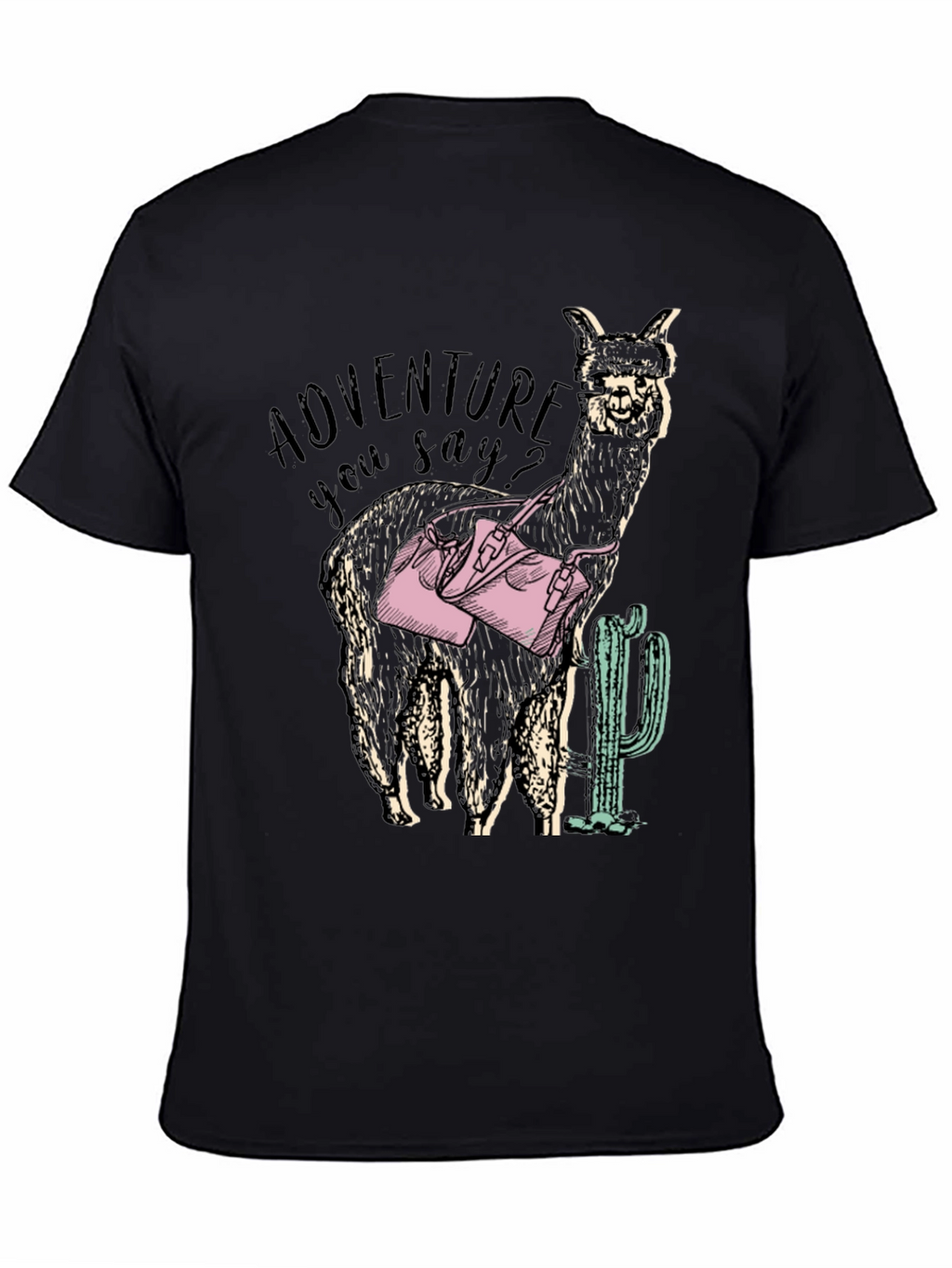 Adventure Alpaca Graphic Tee - Novelty Design