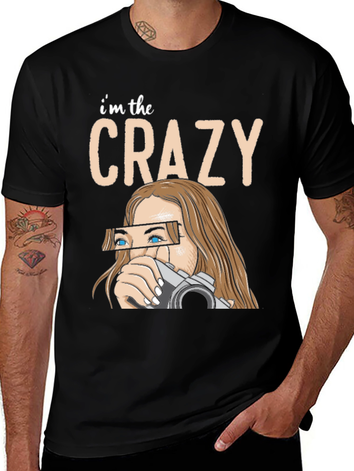 Crazy Photographer Graphic T-Shirt