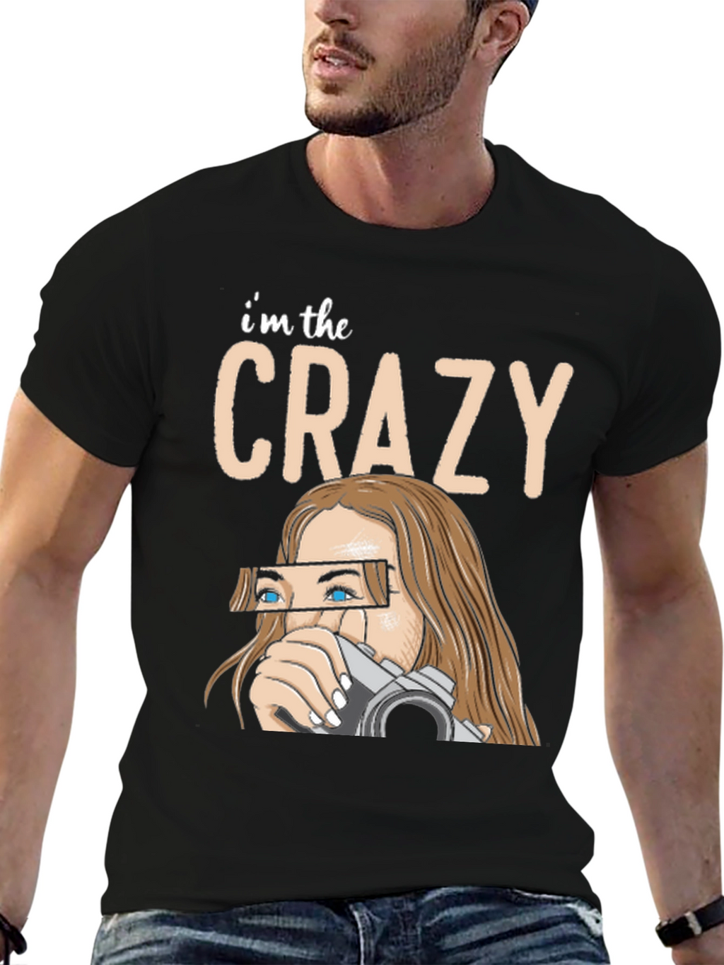 Crazy Photographer Graphic T-Shirt