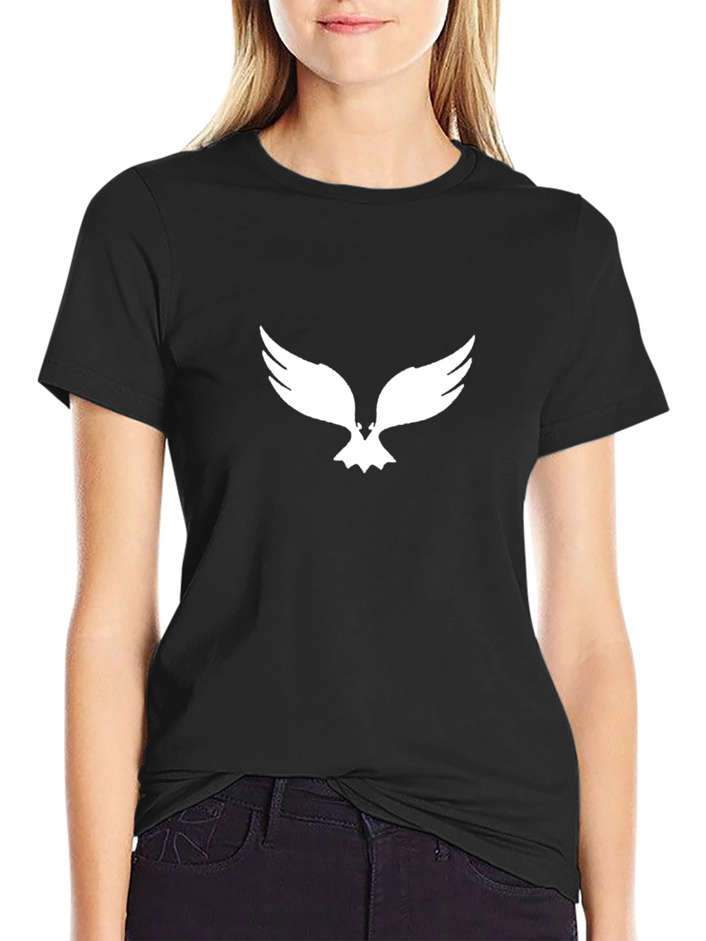 Black T-Shirt with Eagle Graphic