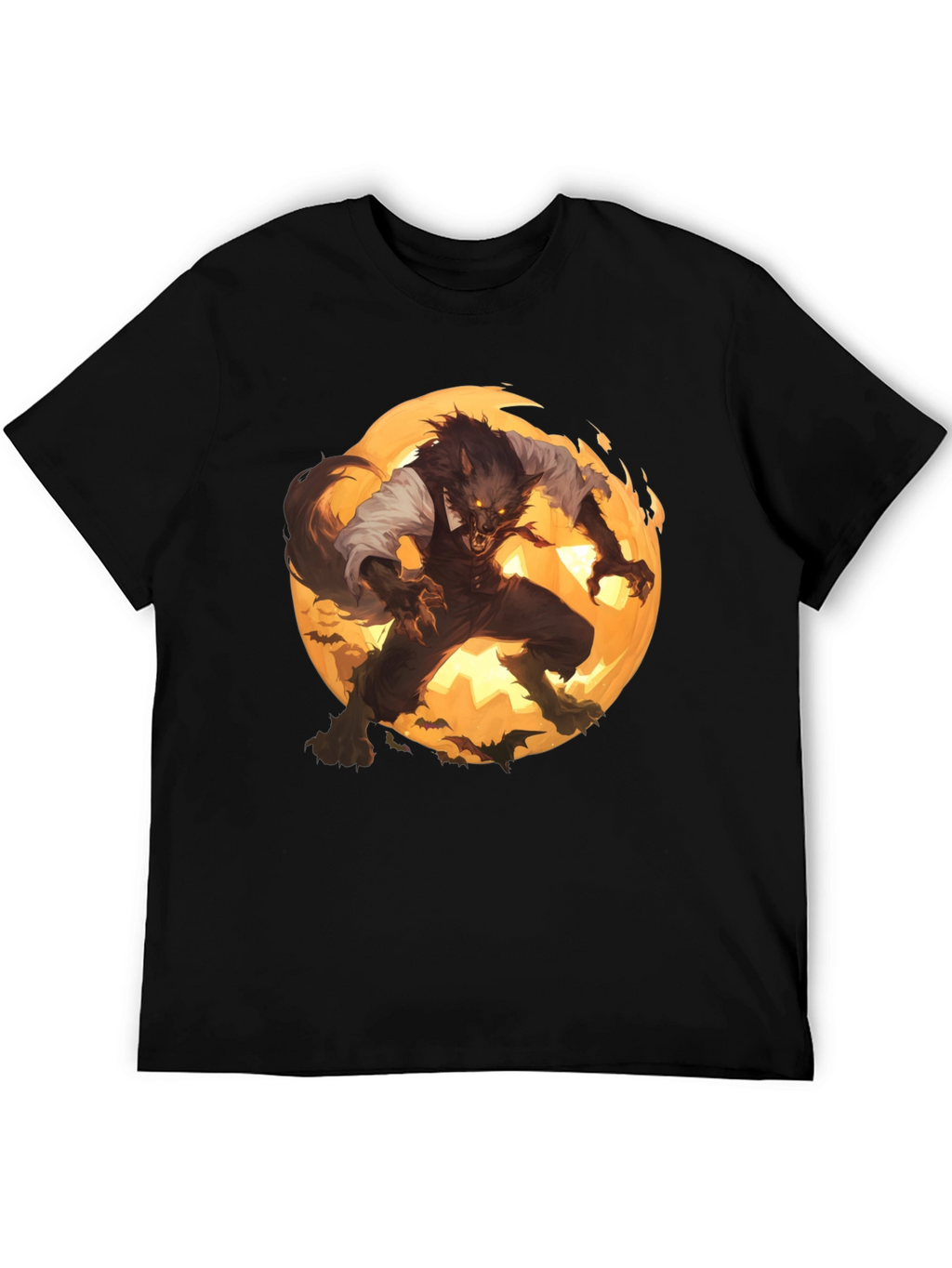 Werewolf Moon Graphic T-Shirt - Halloween Ready
