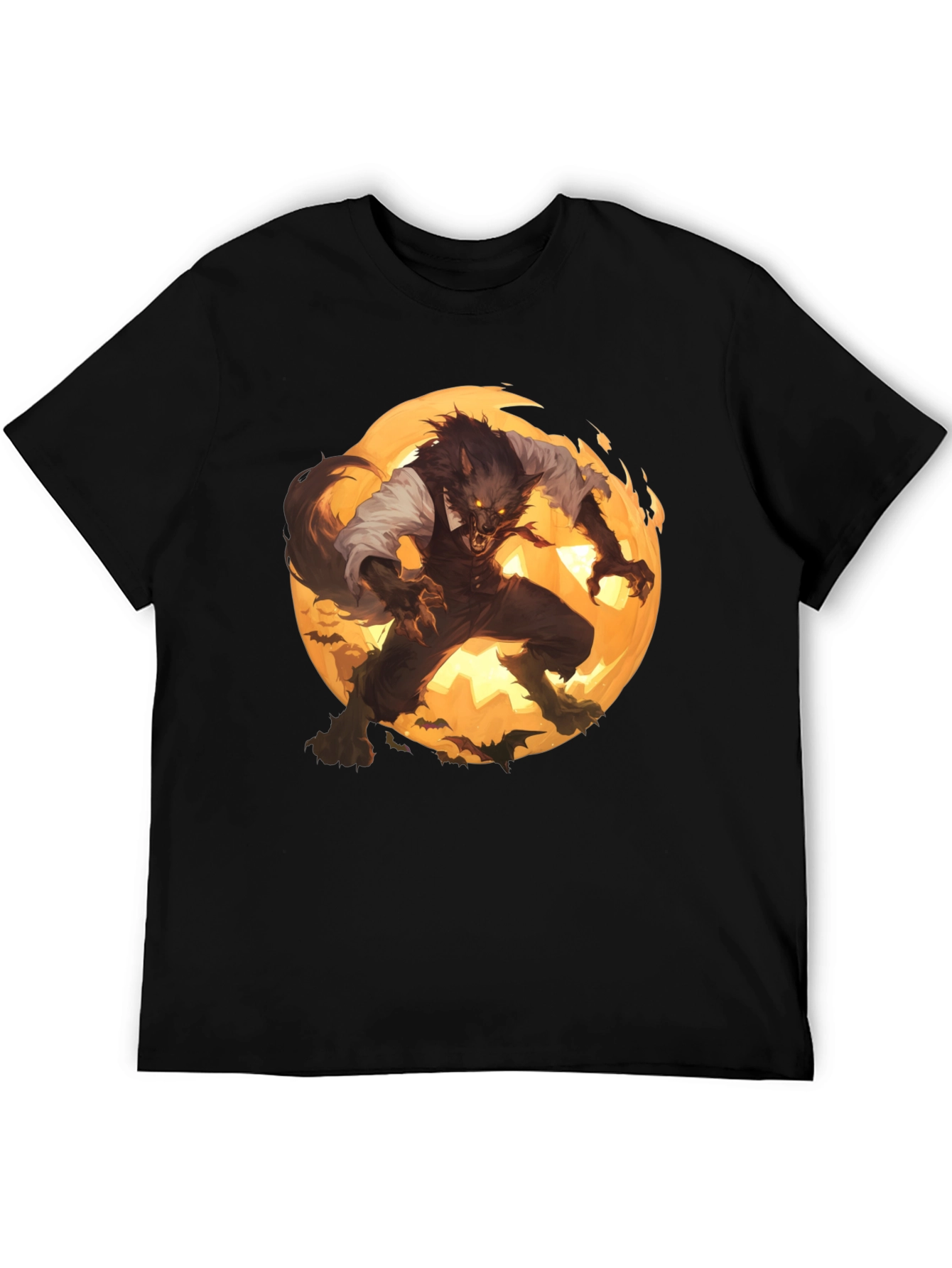 Werewolf Moon Graphic T-Shirt - Halloween Ready