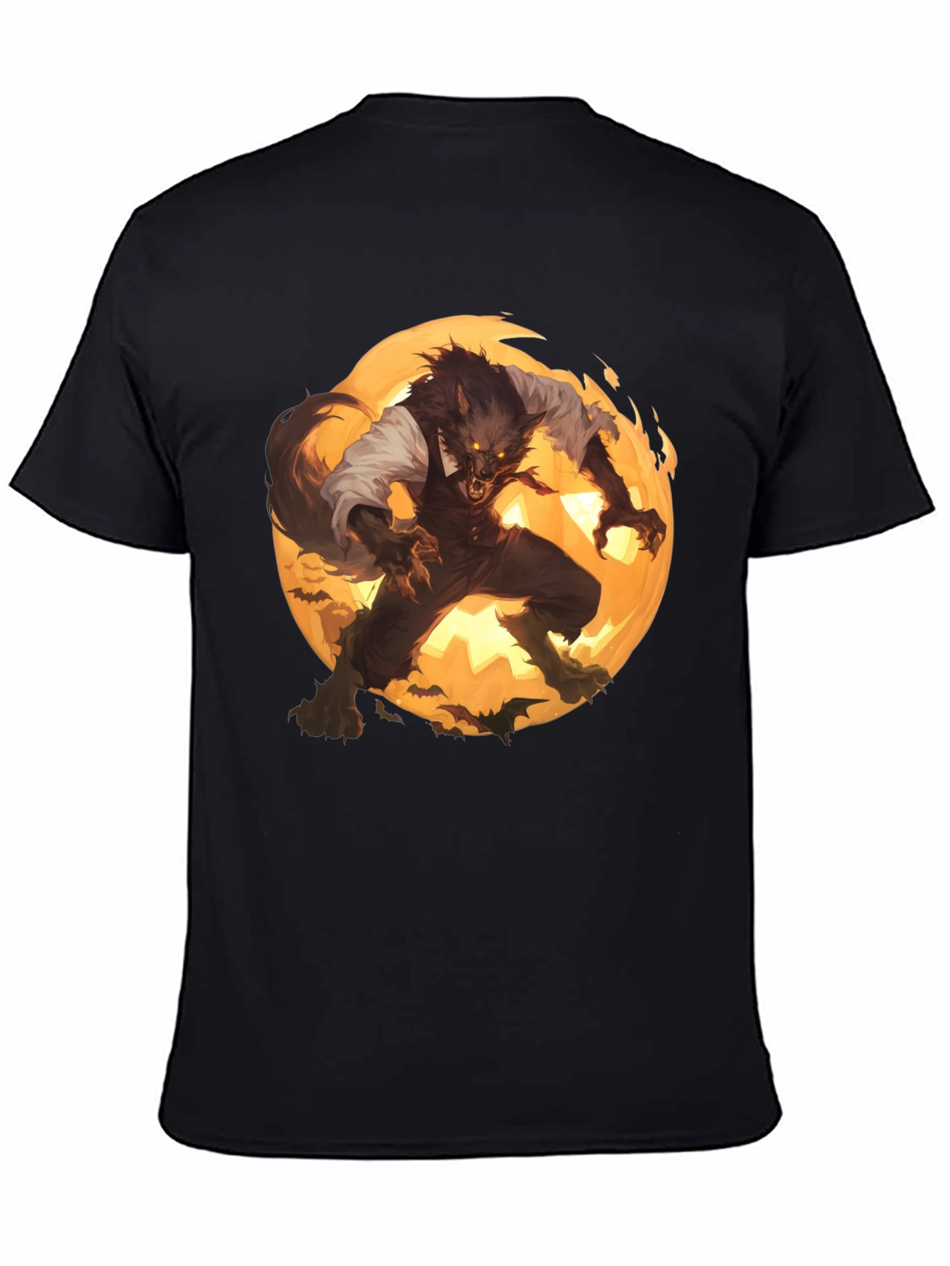 Werewolf Moon Graphic T-Shirt - Halloween Ready