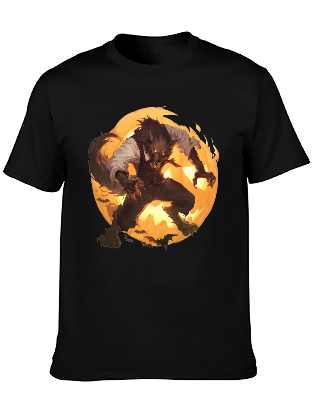 Werewolf Moon Graphic T-Shirt - Halloween Ready