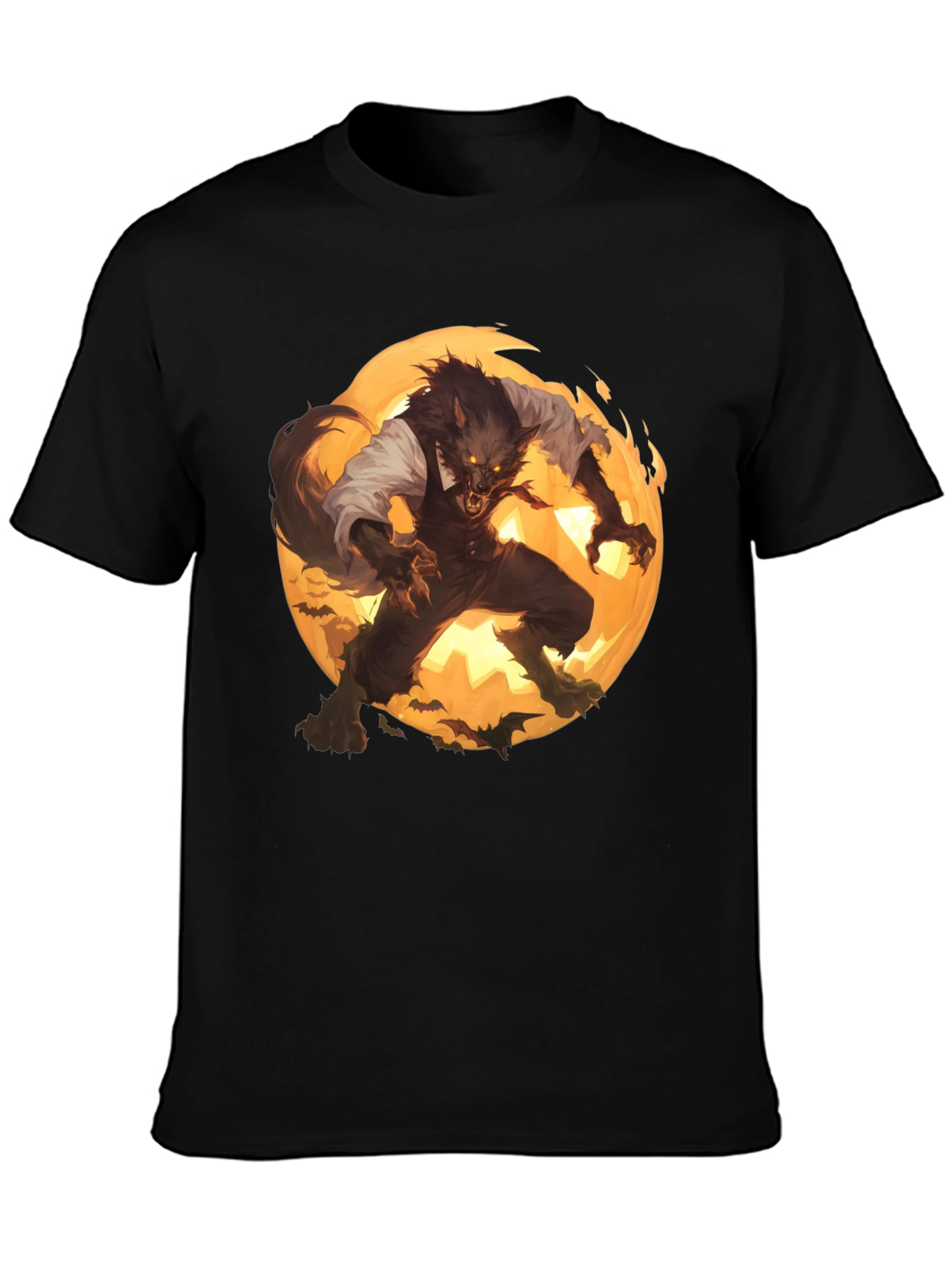 Werewolf Moon Graphic T-Shirt - Halloween Ready