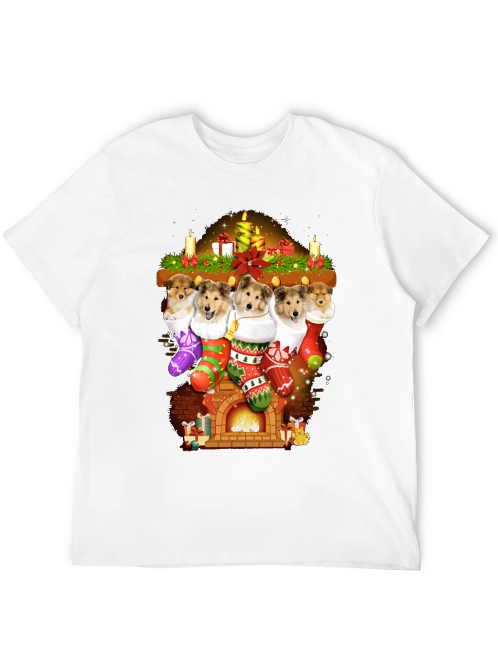 Festive Dog Stocking T-Shirt