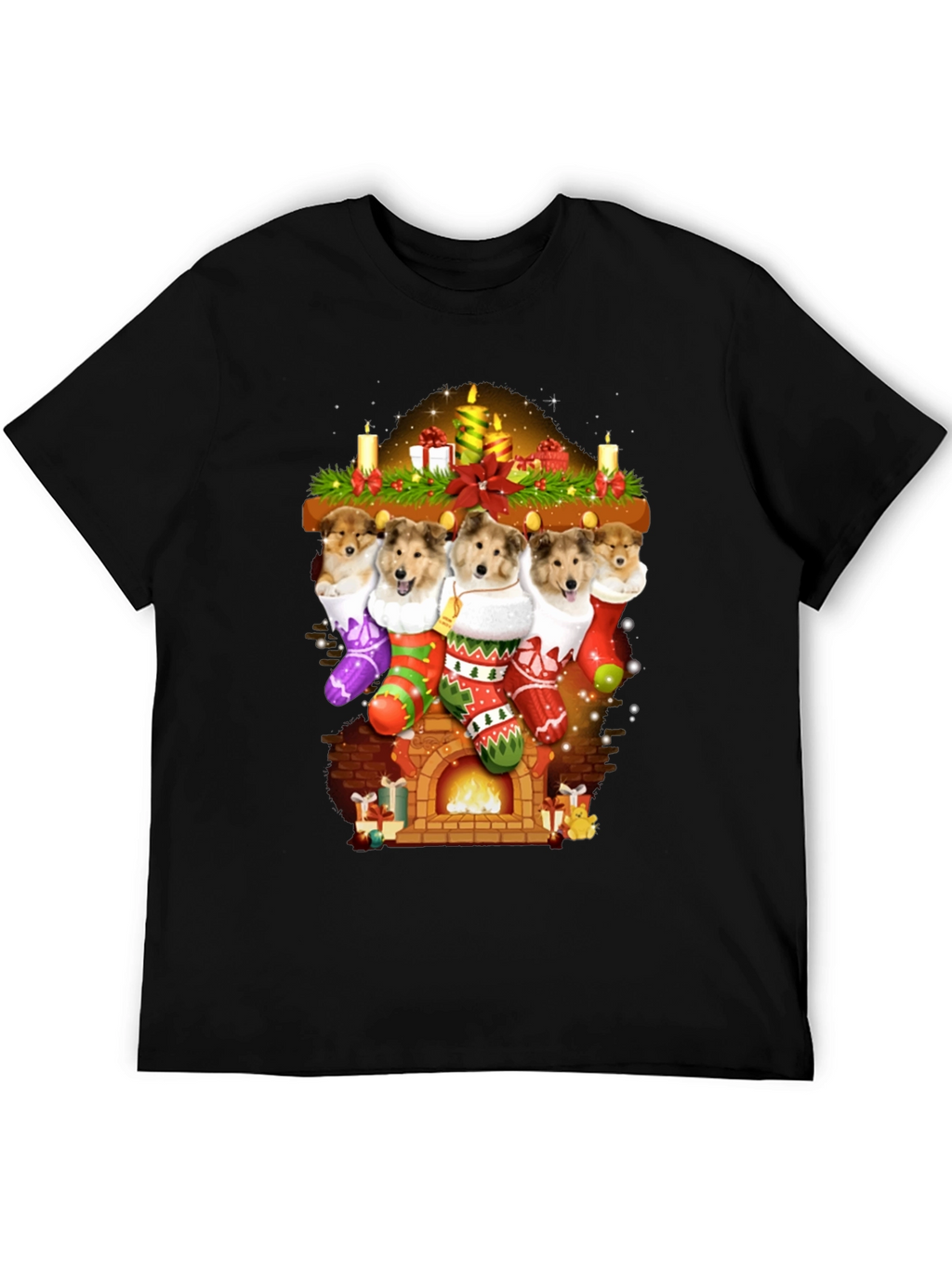 Festive Dog Stocking T-Shirt