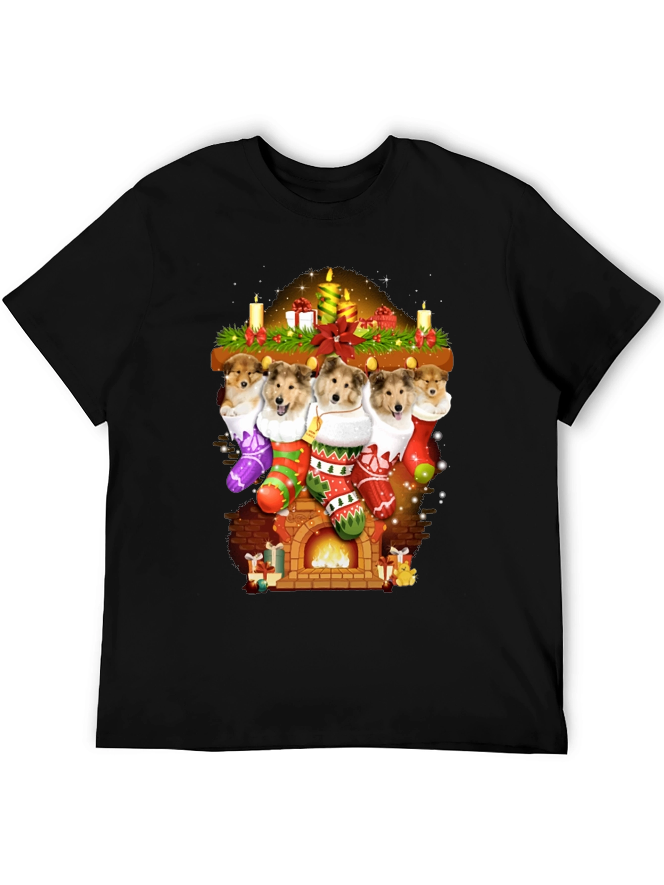 Festive Dog Stocking T-Shirt