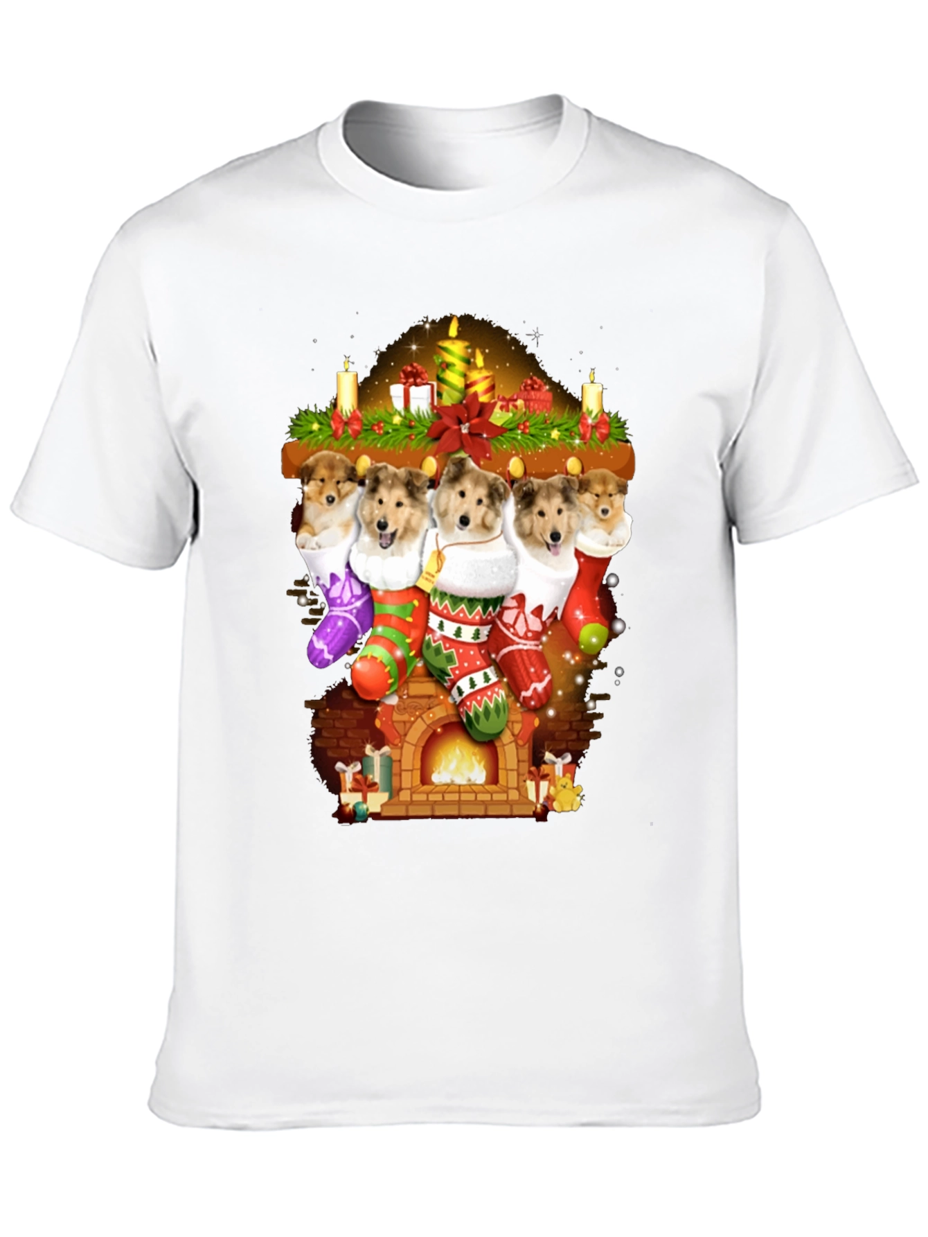 Festive Dog Stocking T-Shirt