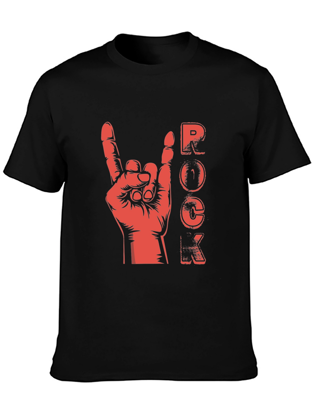 Rock Hand Gesture Graphic T-Shirt