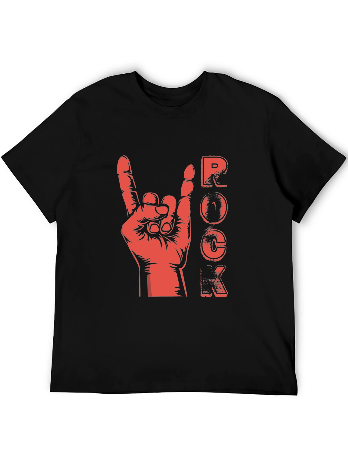 Rock Hand Gesture Graphic T-Shirt