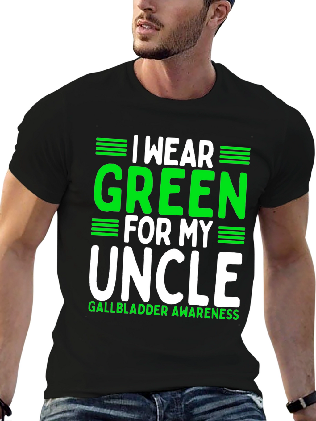 Green for My Uncle Gallbladder Awareness T-Shirt