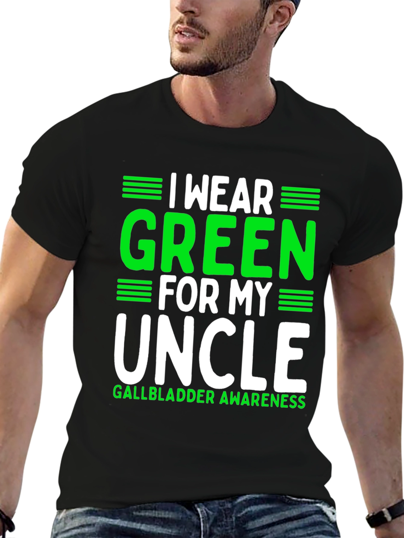 Green for My Uncle Gallbladder Awareness T-Shirt