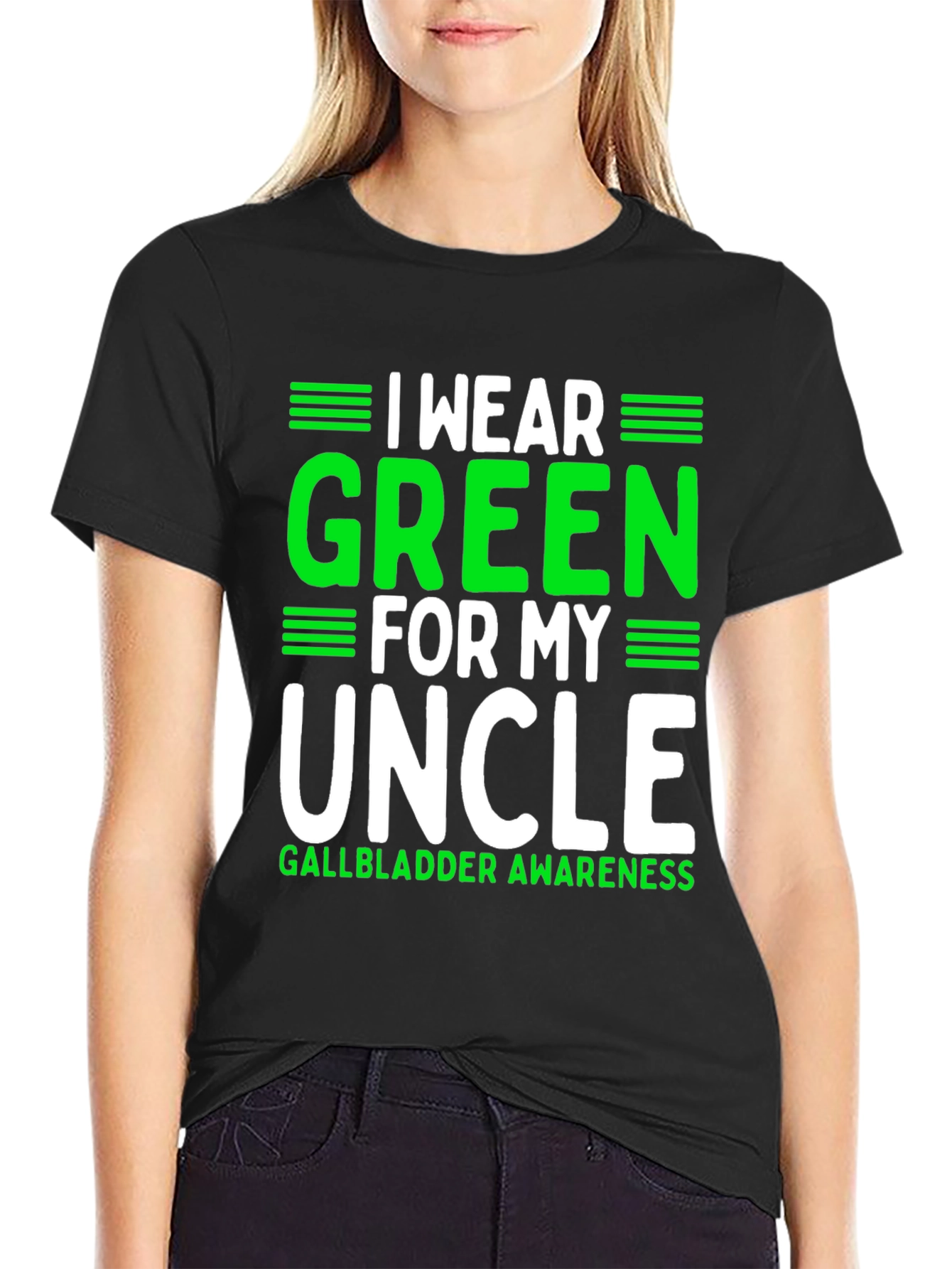 Green for My Uncle Gallbladder Awareness T-Shirt