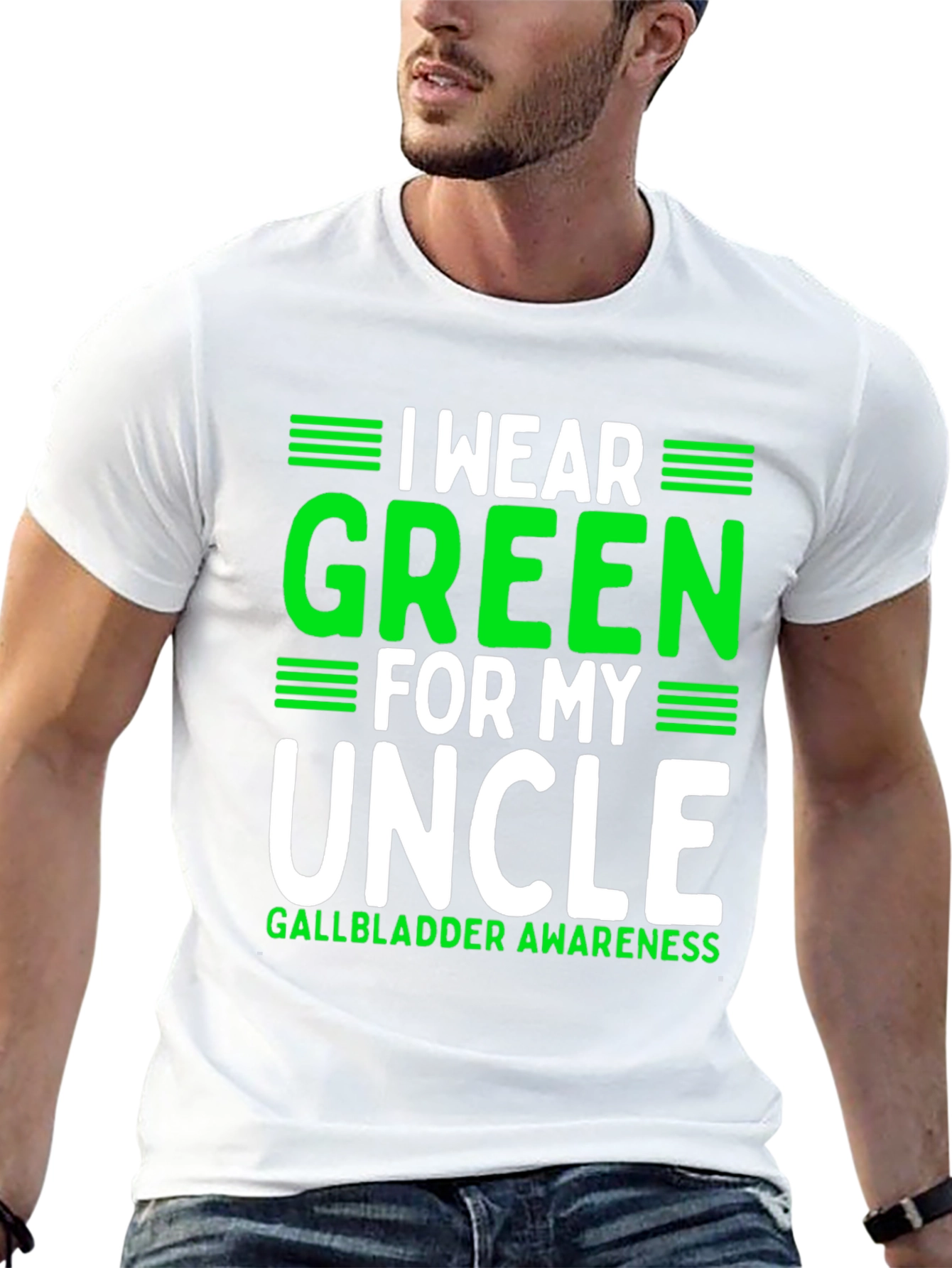 Green for My Uncle Gallbladder Awareness T-Shirt