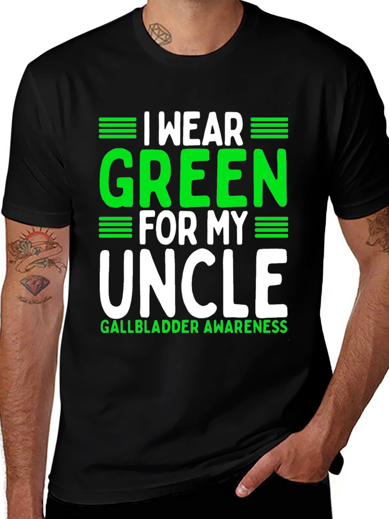 Green for My Uncle Gallbladder Awareness T-Shirt