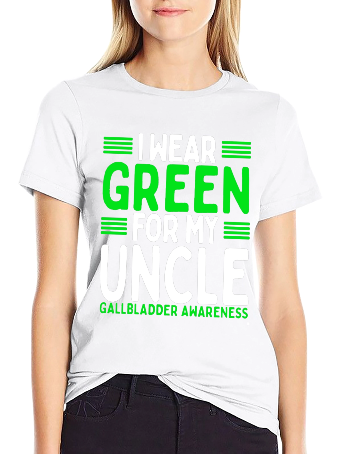 Green for My Uncle Gallbladder Awareness T-Shirt