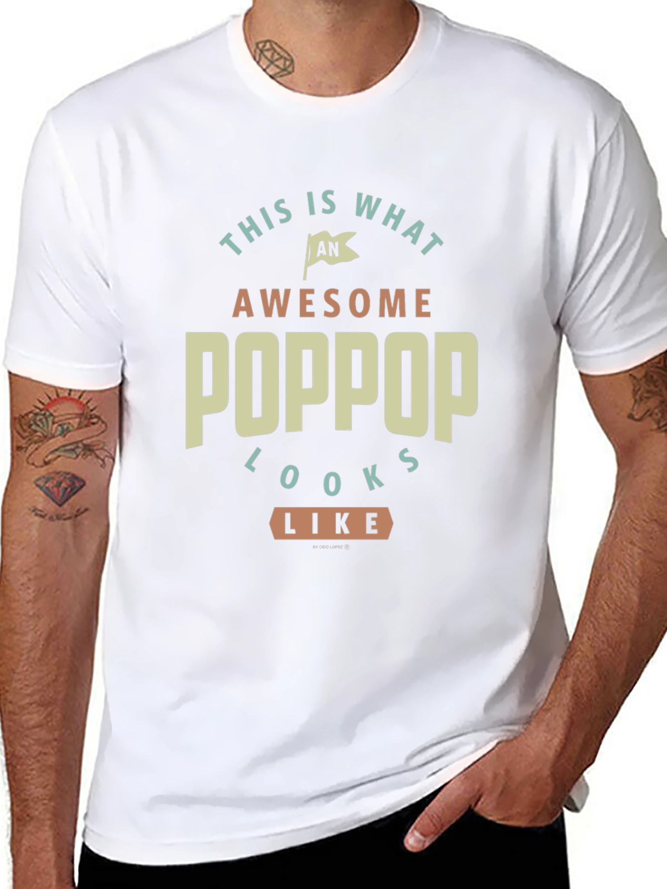 Awesome Poppop T-Shirt - Gift for Grandfather