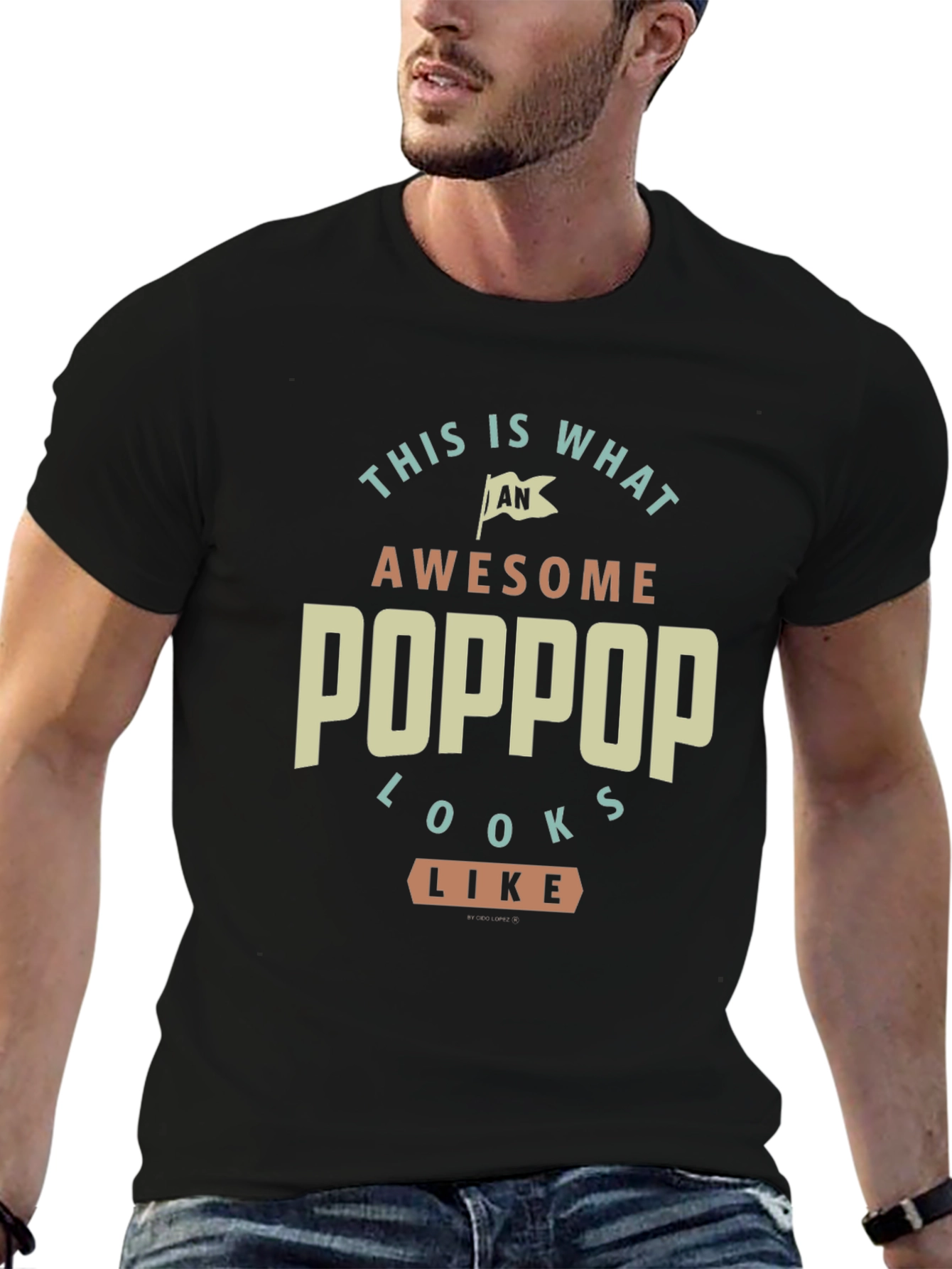 Awesome Poppop T-Shirt - Gift for Grandfather