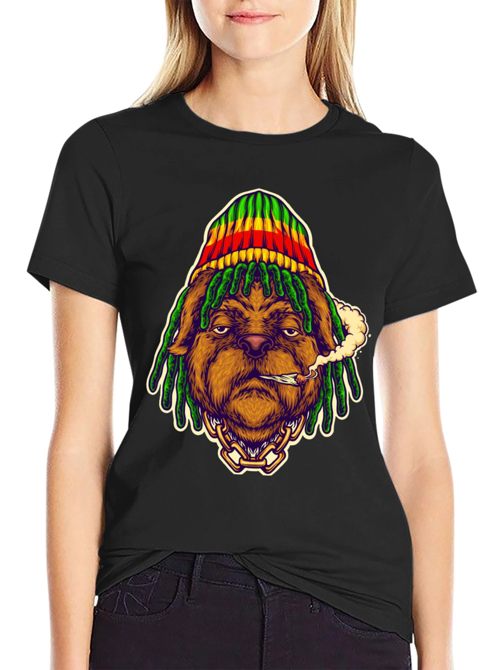 Rasta Dog T-Shirt - Cool Graphic Tee