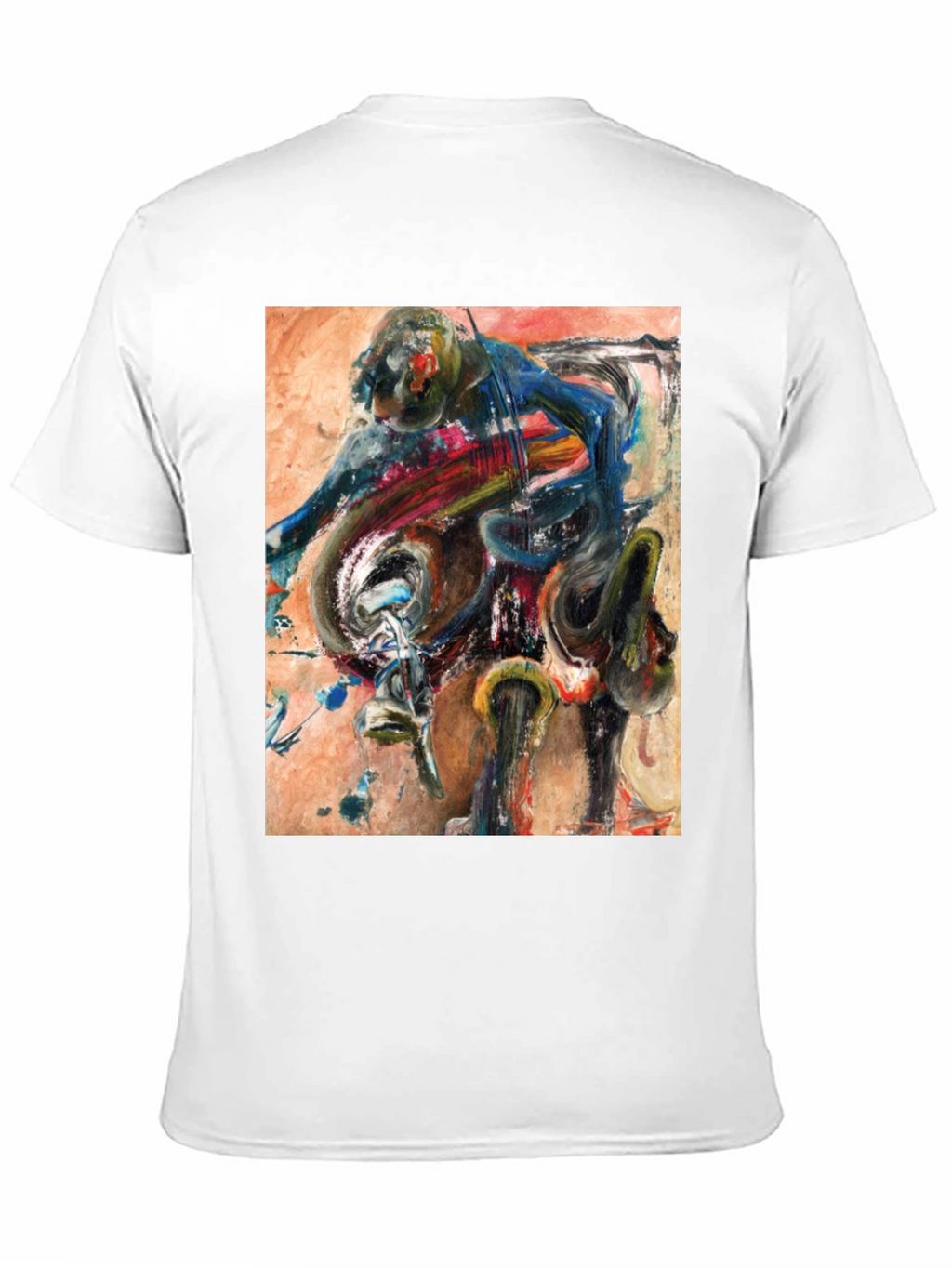 Abstract Motorcycle Rider Graphic Tee