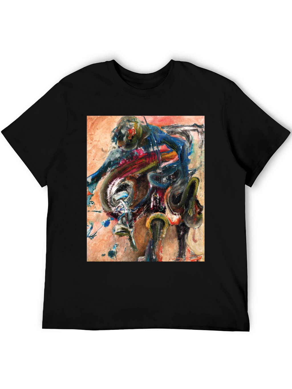 Abstract Motorcycle Rider Graphic Tee