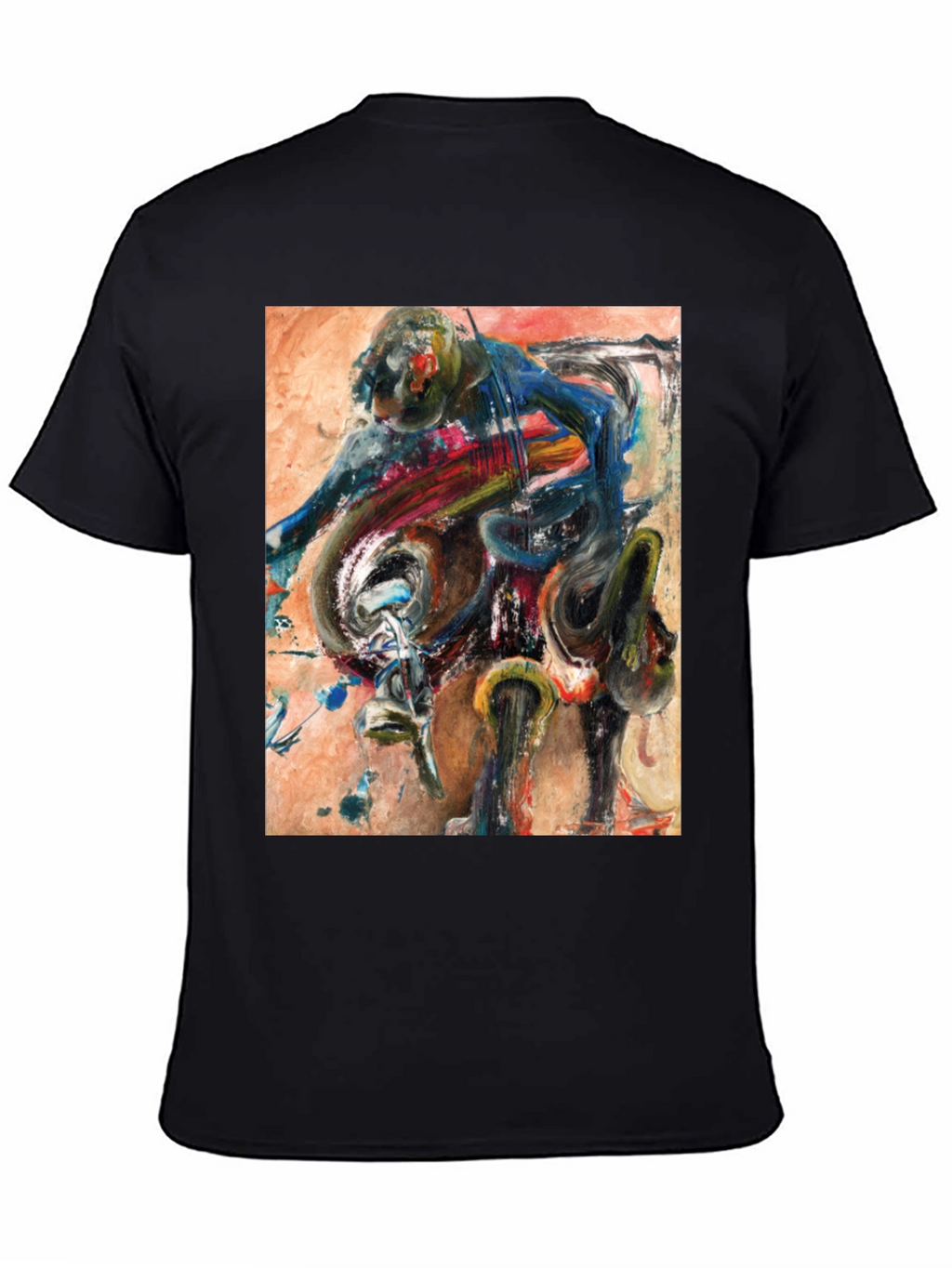 Abstract Motorcycle Rider Graphic Tee
