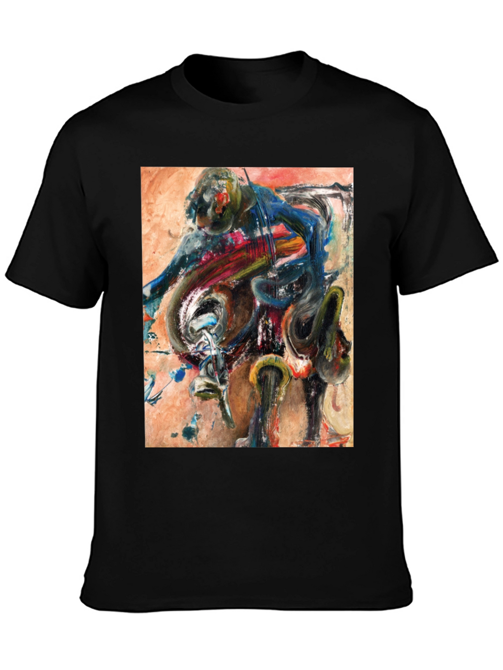 Abstract Motorcycle Rider Graphic Tee
