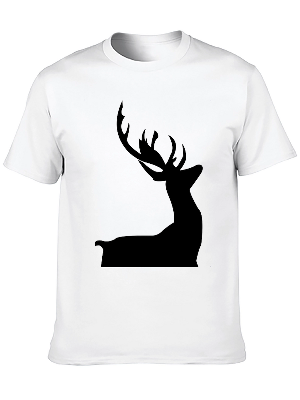 Mens Black Deer Silhouette T-Shirt