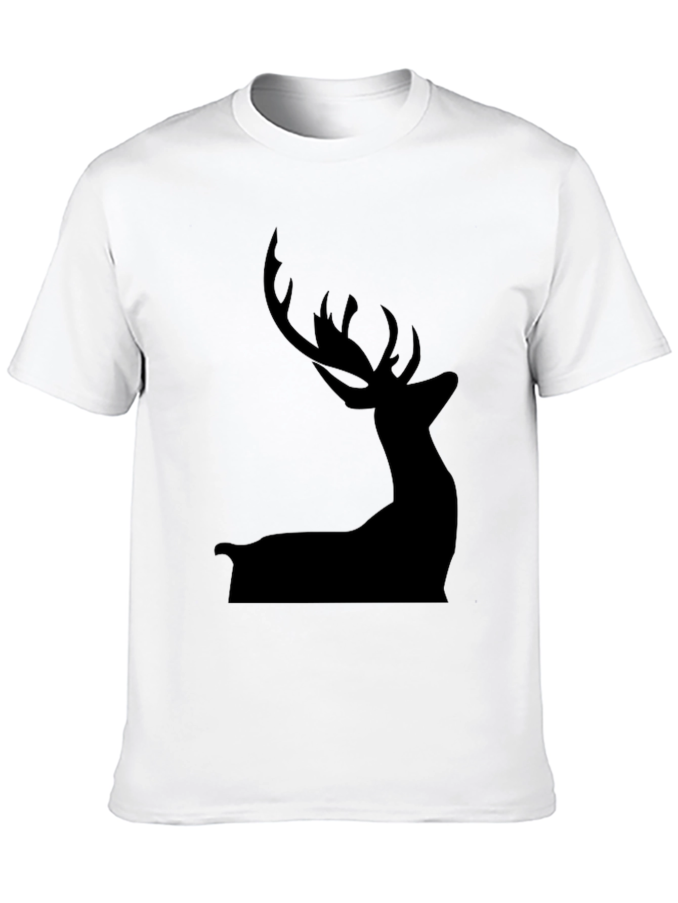 Mens Black Deer Silhouette T-Shirt