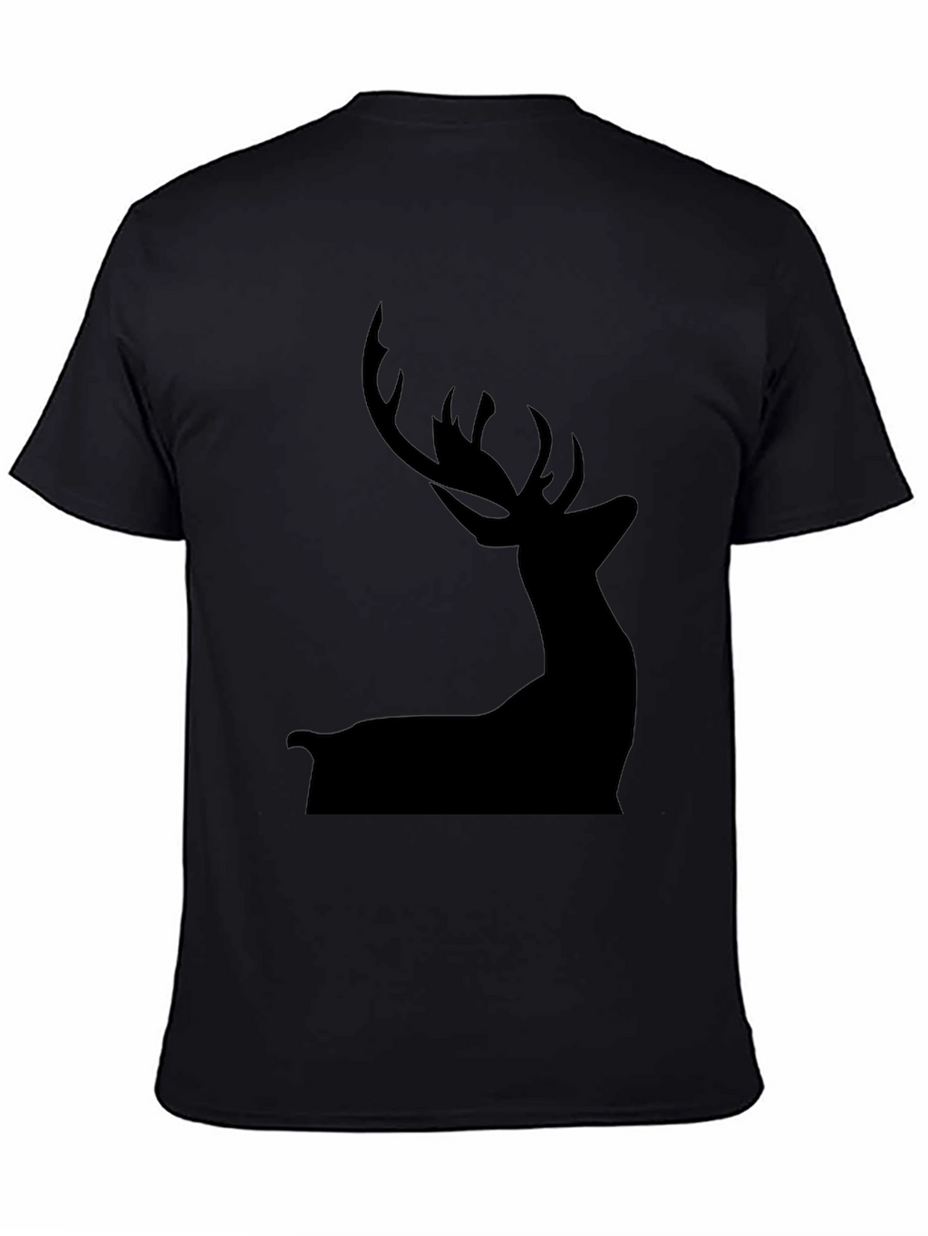 Mens Black Deer Silhouette T-Shirt