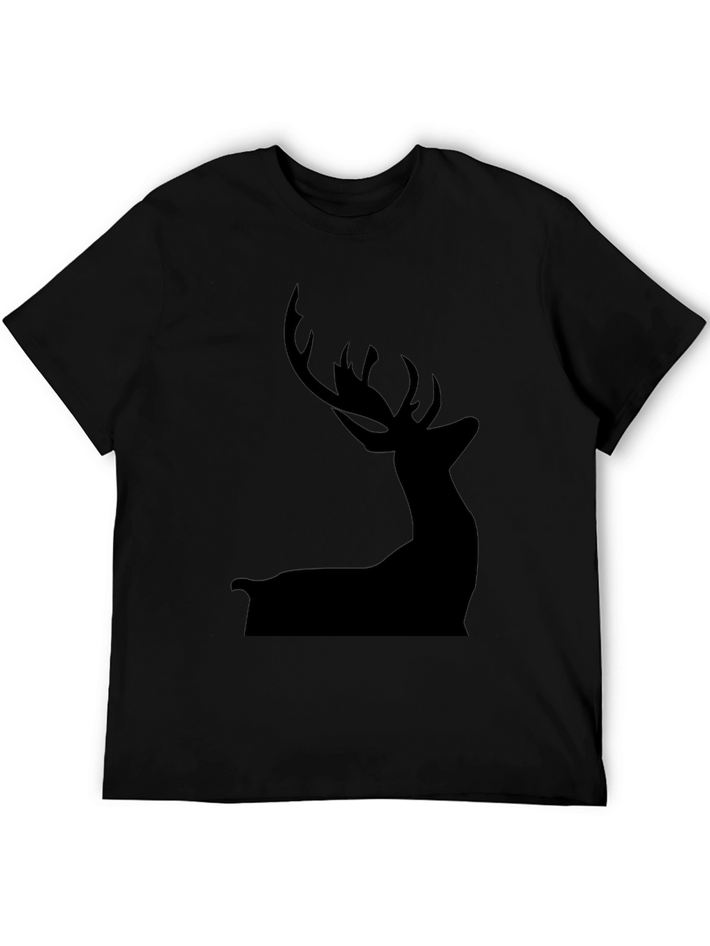 Mens Black Deer Silhouette T-Shirt