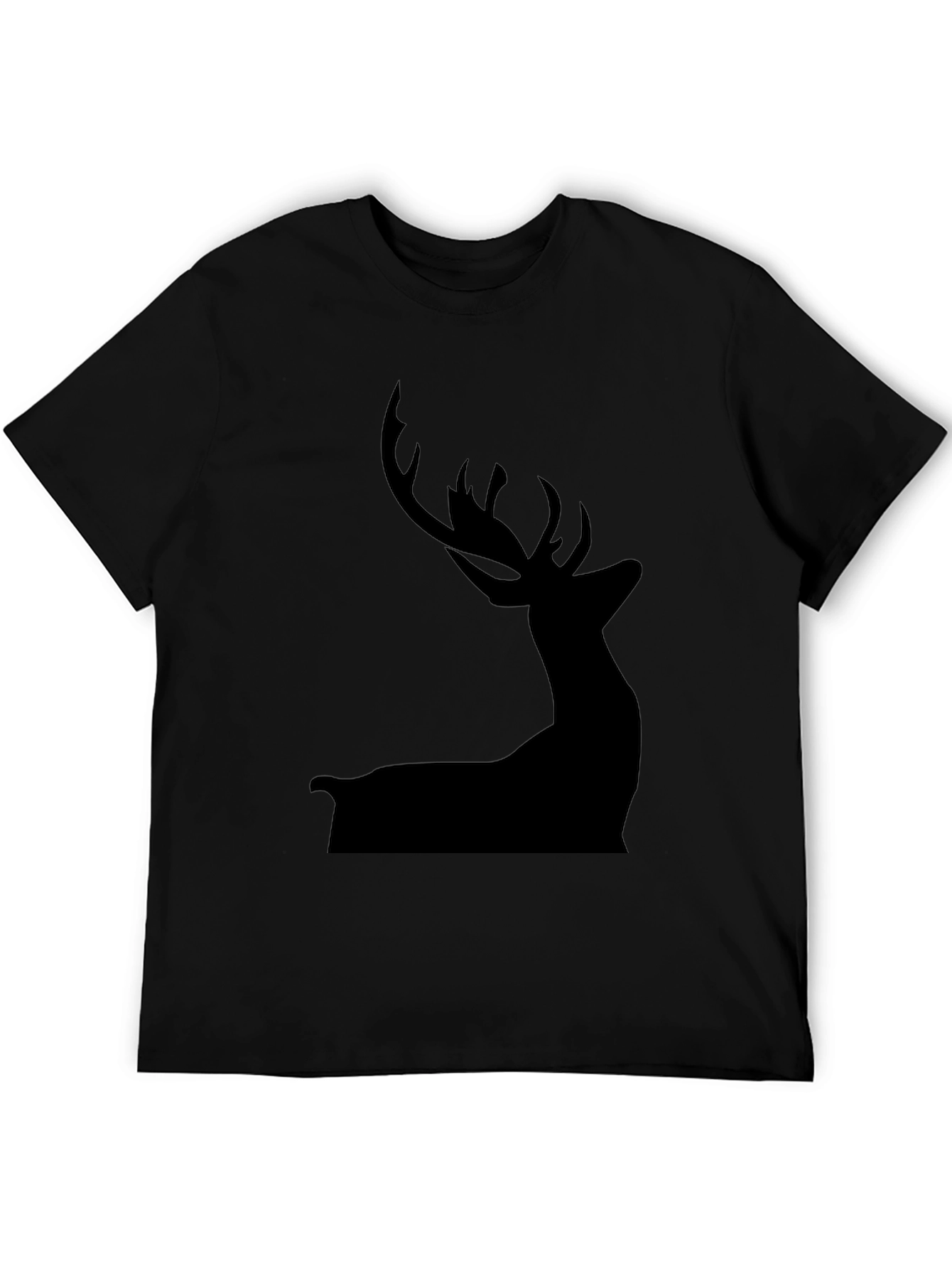 Mens Black Deer Silhouette T-Shirt