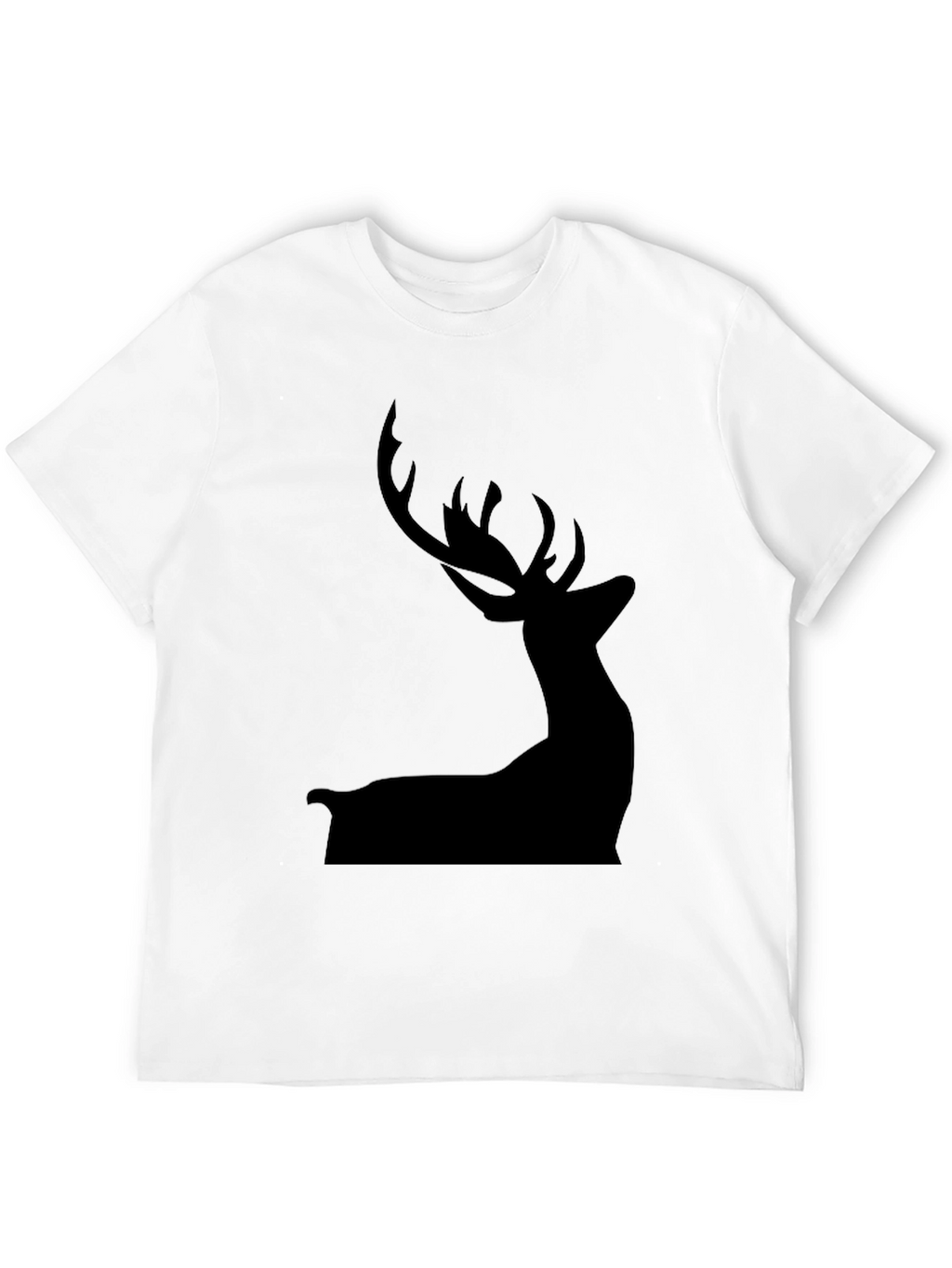 Mens Black Deer Silhouette T-Shirt