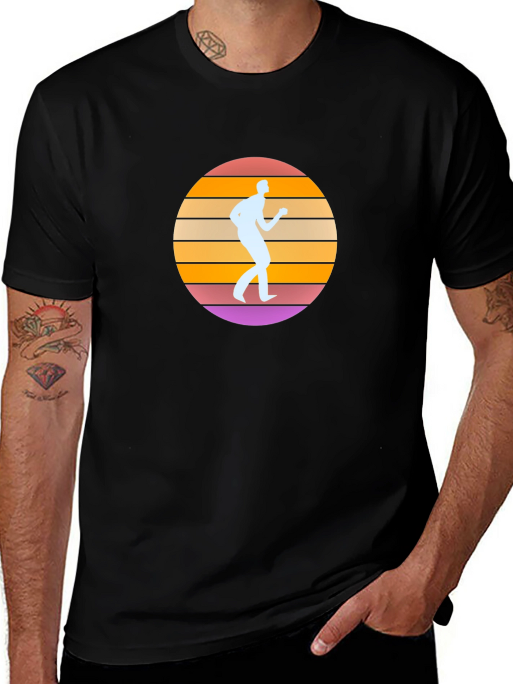 Retro Sunset Runner Graphic Tee